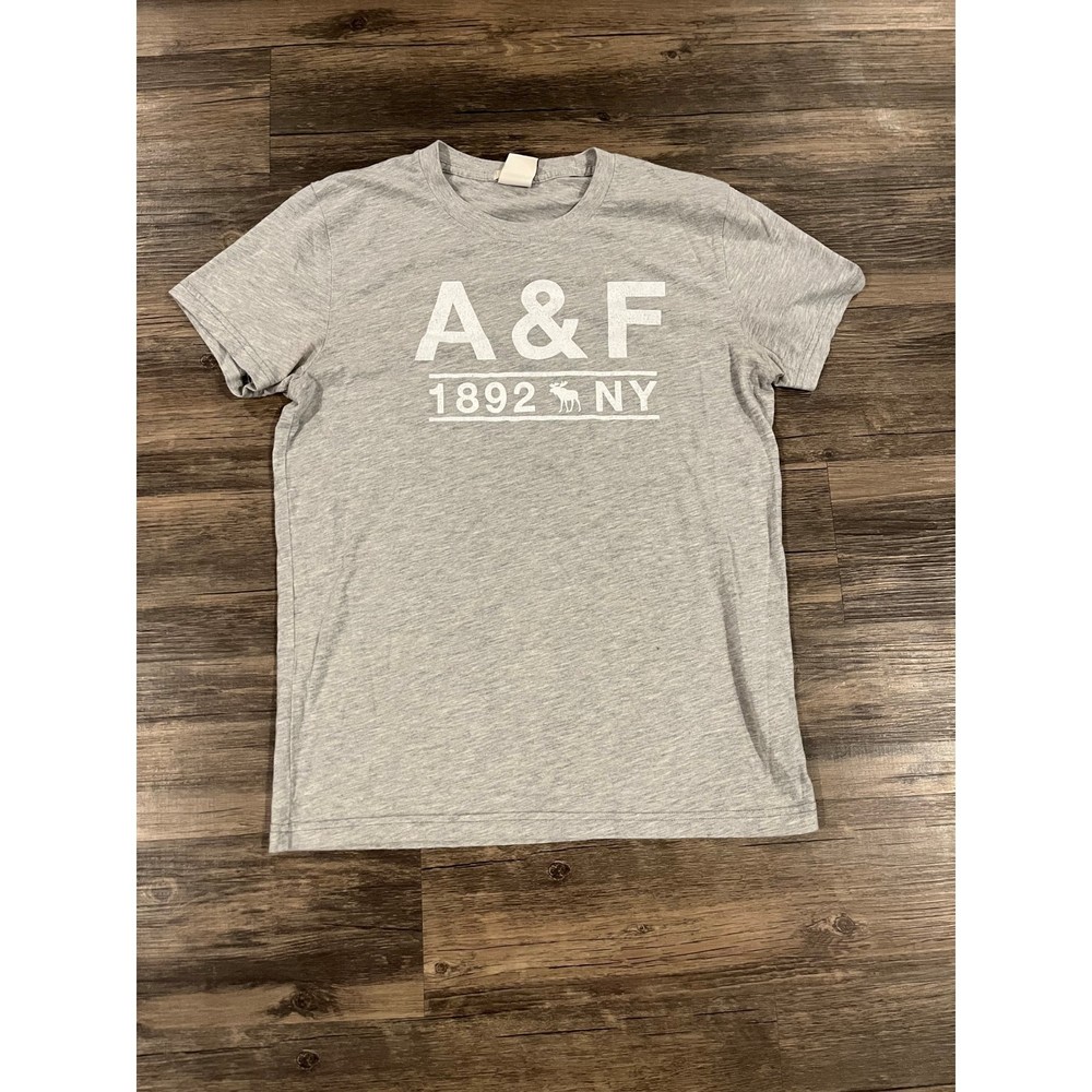 Men's Abercrombie & Fitch Gray T-Shirt; Short Sleeve; Size S